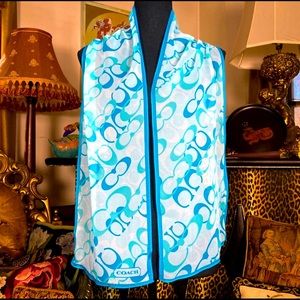 Coach scarf, 100% silk, in perfect used condition.